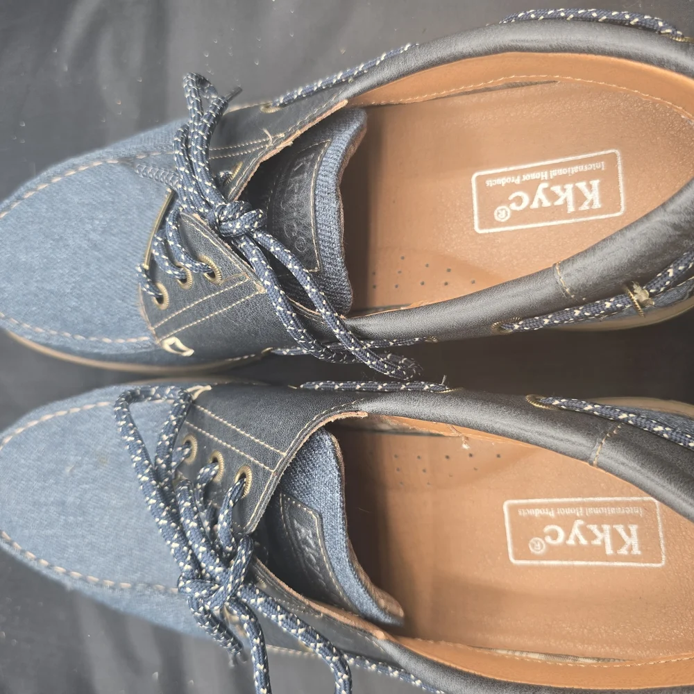 Blue and Brown Boat‎ Shoes with Classic Design
